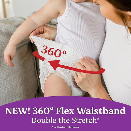 Huggies Size 3 Baby Diapers, Little Movers HuggFit 360° Baby Diapers with 360° Waistband, Size 3 (16-28 lbs), 26 Count, Packaging May Vary